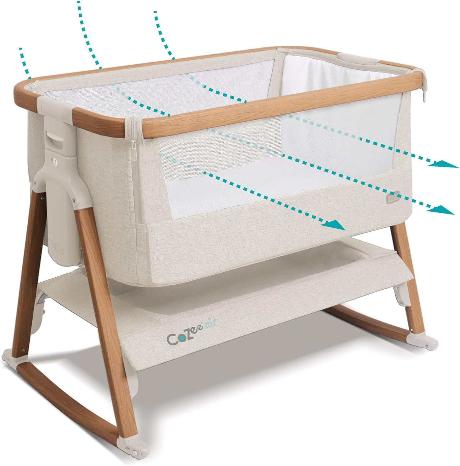 Premium Tutti Bambini CoZee® Air Crib Bundle, Special Bedside Sleeper with 2 Cri...