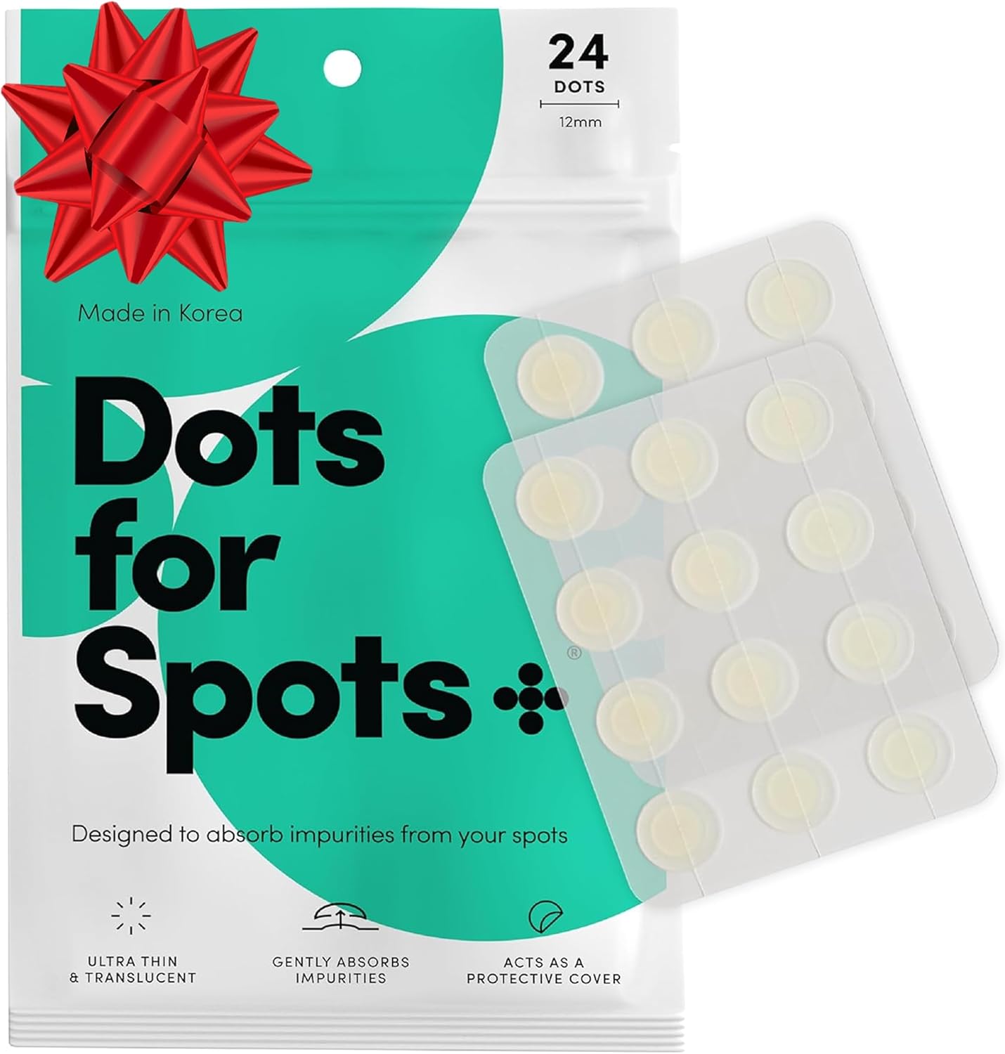 Dots for Spots Pimple Patches - Stocking Fillers - Pack of 24 Translucent Hydroc...