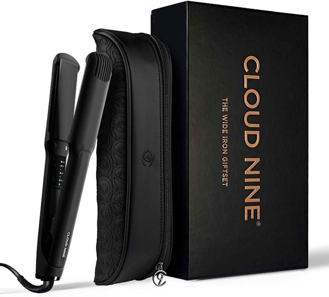 CLOUD NINE The Wide Iron Hair Straightener Gift Set | Ceramic Floating Plates Cu...