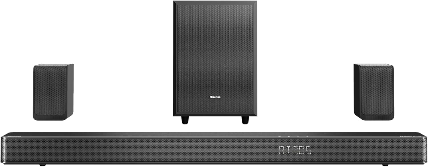 Hisense AX5125H Soundbar, High-Quality 5.1.2 Channel Audio System for Enhanced S...