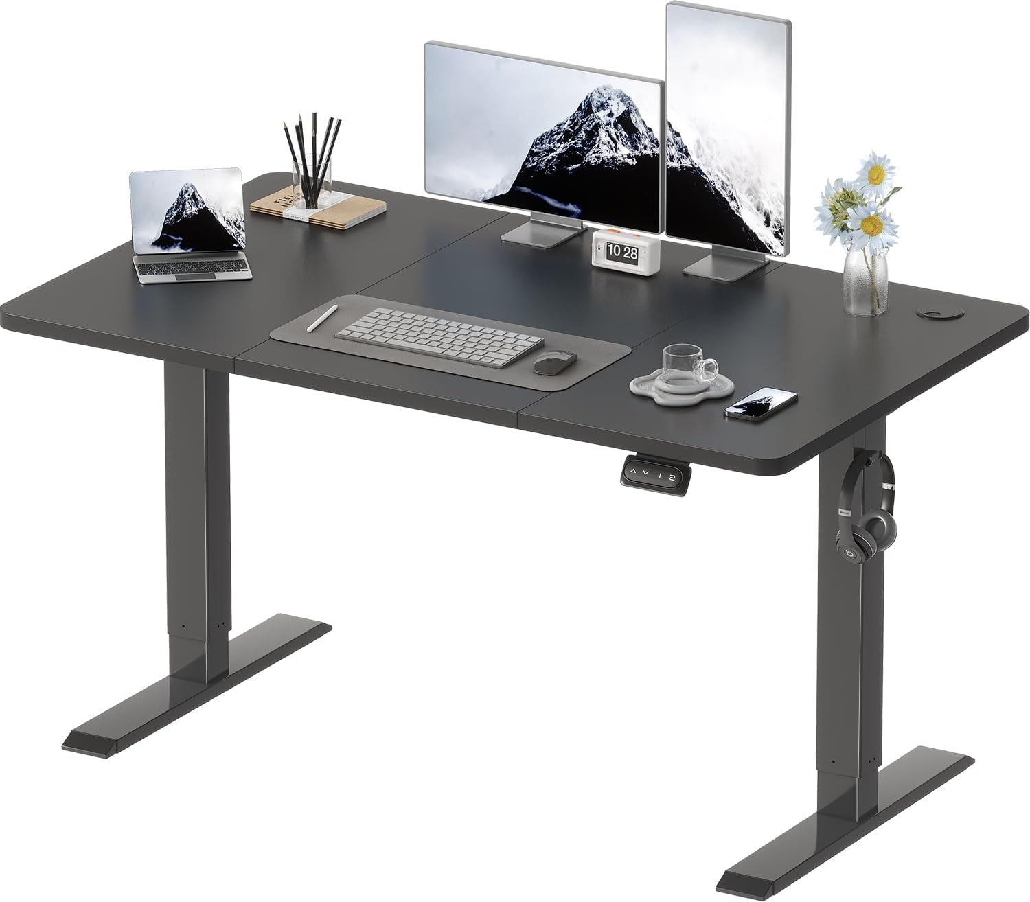 Devoko Electric Standing Desk 120x60cm Sit Stand Table Height Adjustable Desk wi...