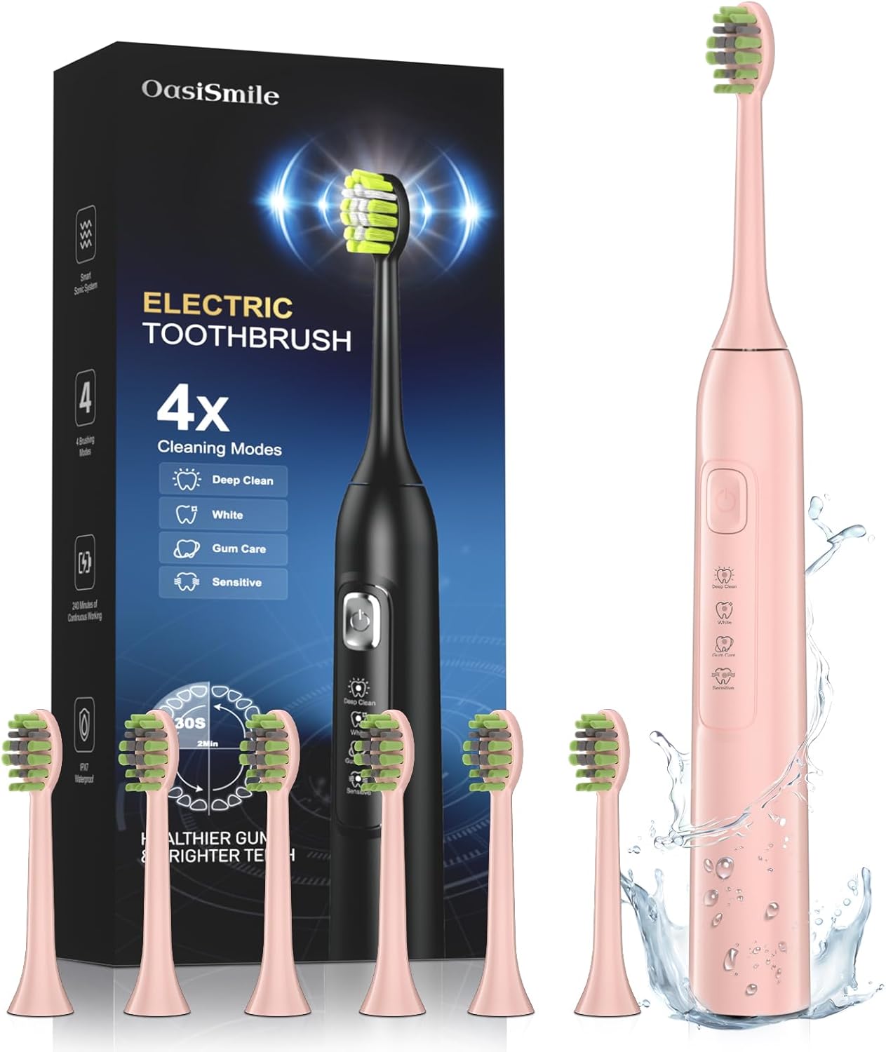 Sonic Electric Toothbrush - 42000 VPM Powerful Deep Cleaning, Rechargeable Tooth...