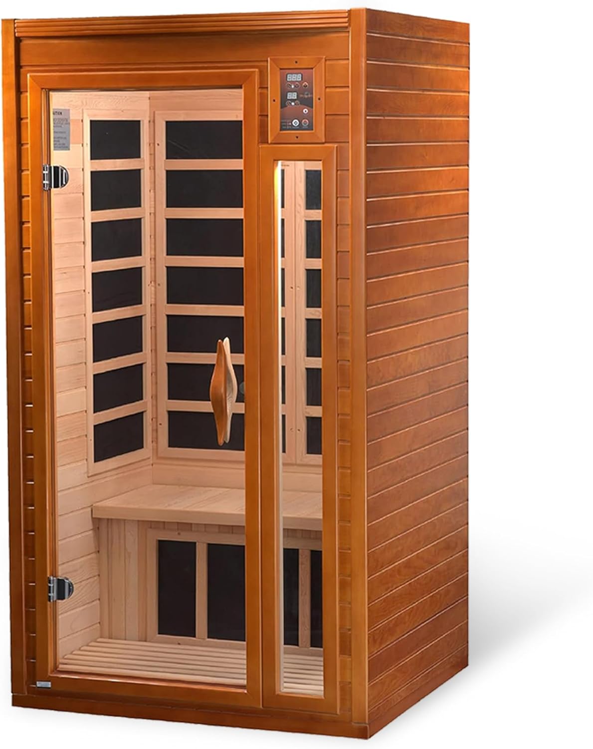 DYNAMIC SAUNAS Barcelona 1- to 2-Person Low EMF FAR Infrared Sauna with Red Ligh...