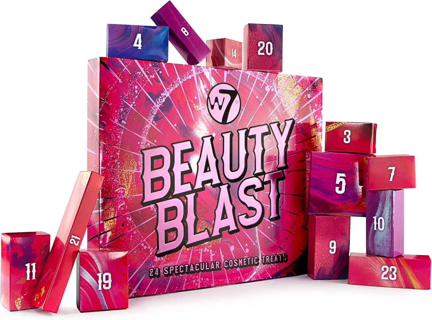 W7 Beauty Blast Advent Calendar 2025 - Individually Boxed Makeup & Cosmetic Surp...