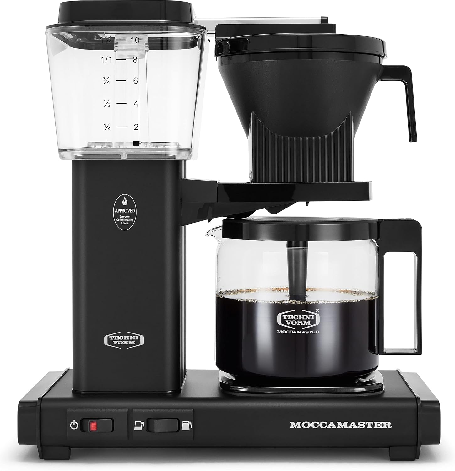 Moccamaster 53948 KBGV Select 10-Cup Coffee Maker, Matte Black, 40 ounce, 1.25l...