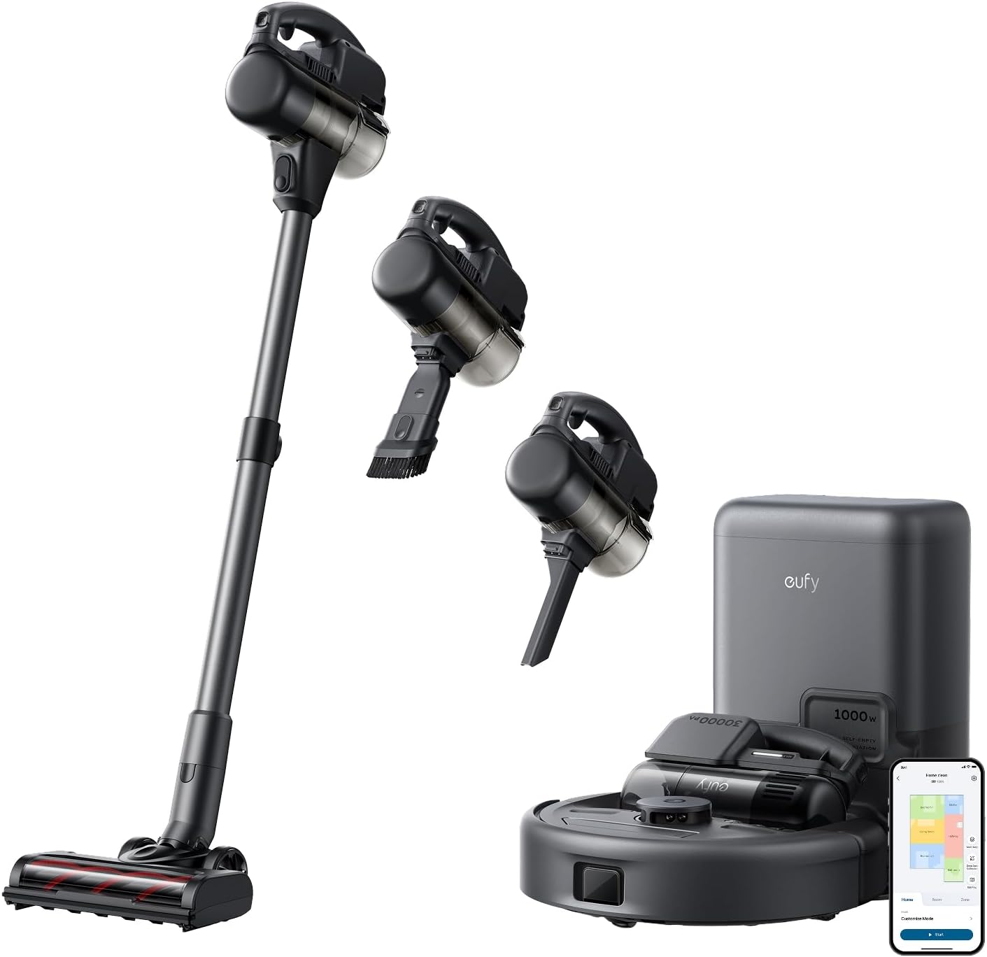 Exclusive eufy E20 Robot Vacuum, Self Emptying Vacuum Cleaner Up to 75 Days, Pow...