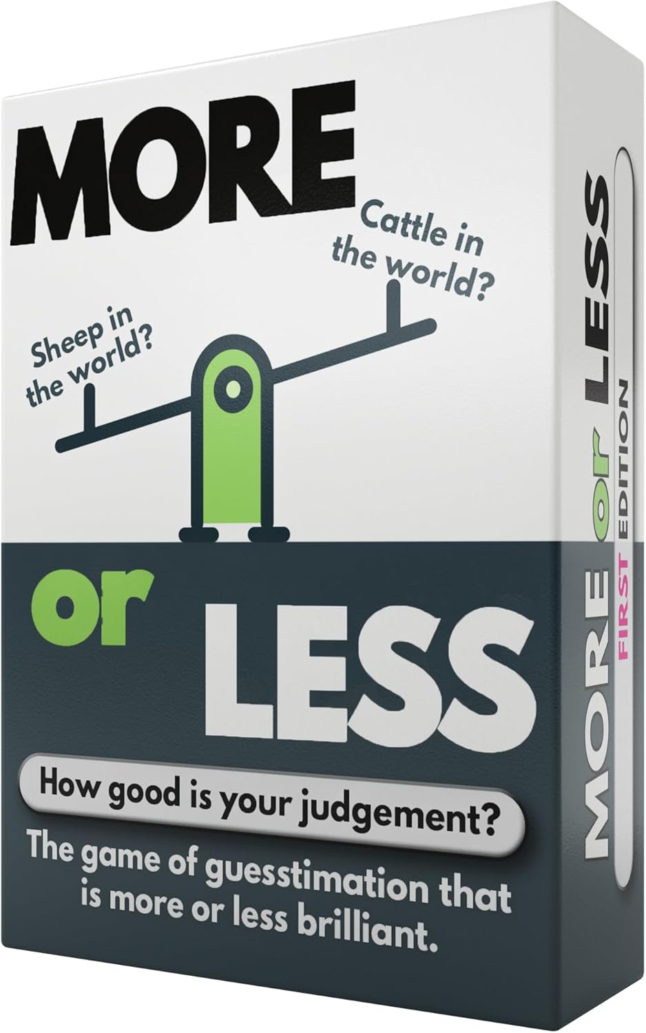 More or Less First Edition Card Game - How Good Is Your Judgement? 2 Players + |...