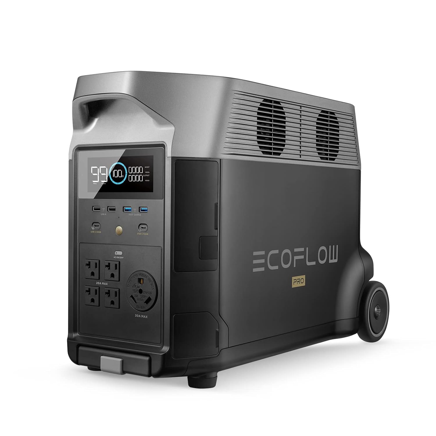 EF ECOFLOW Portable Power Station 3600Wh DELTA Pro, 120V AC Outlets x 5, 3600W,...