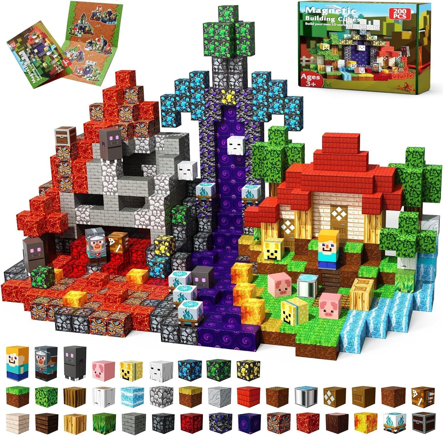 Affordable 200 PCS Magnetic Blocks, High-Quality Magnet Toys for Kids, Special M...