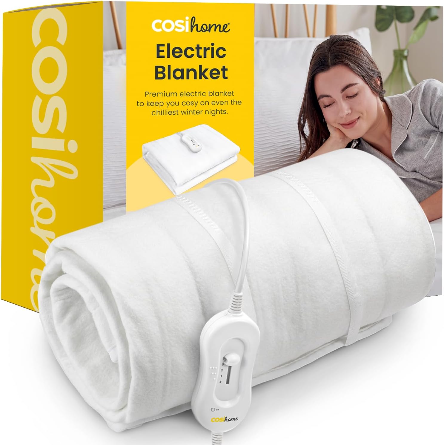 Cosi Home King Size Electric Blanket - Premium Microfleece Soft Touch, Heated Fi...