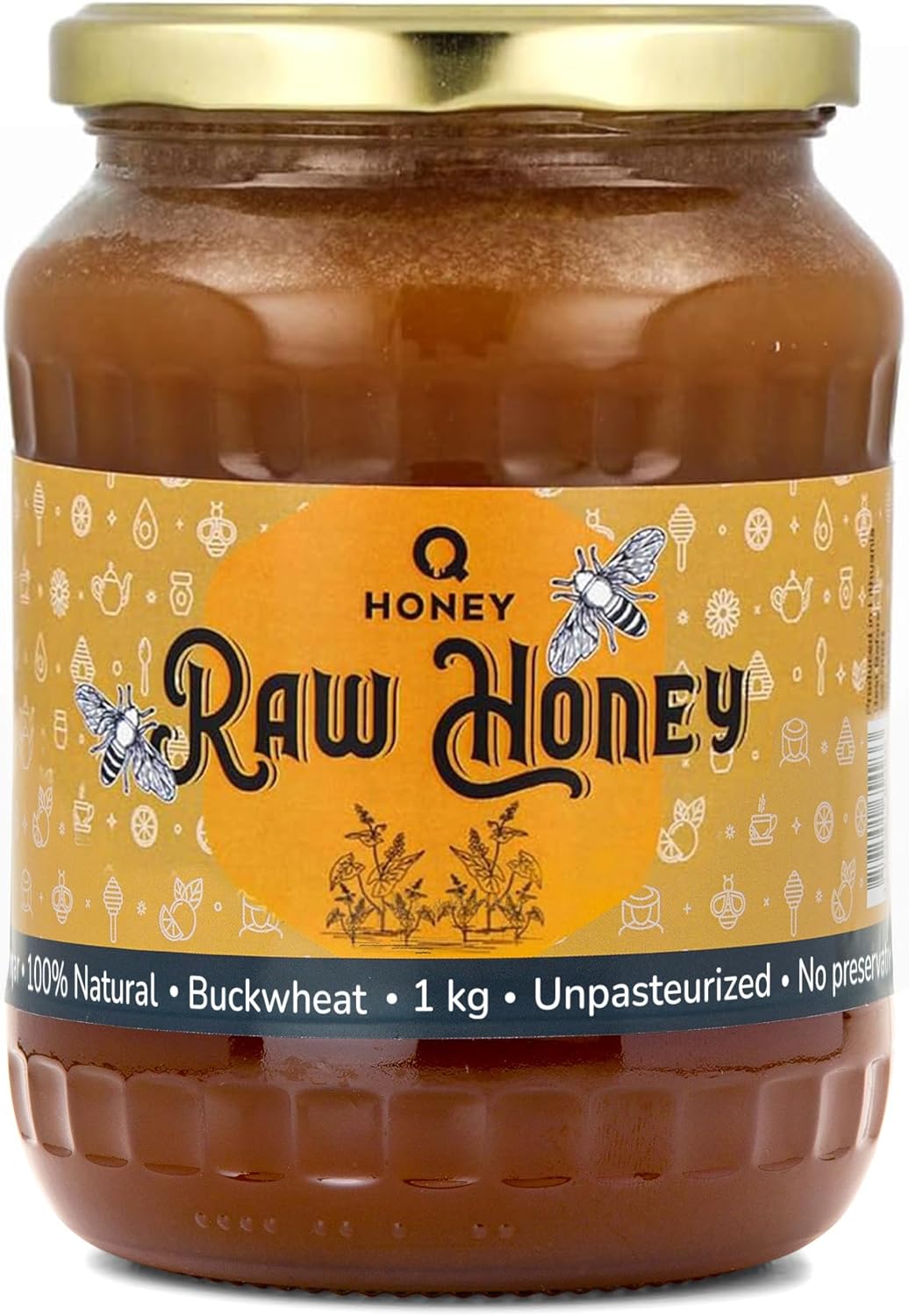 Pure Raw Buckwheat Honey, Premium 100% Natural Hon...