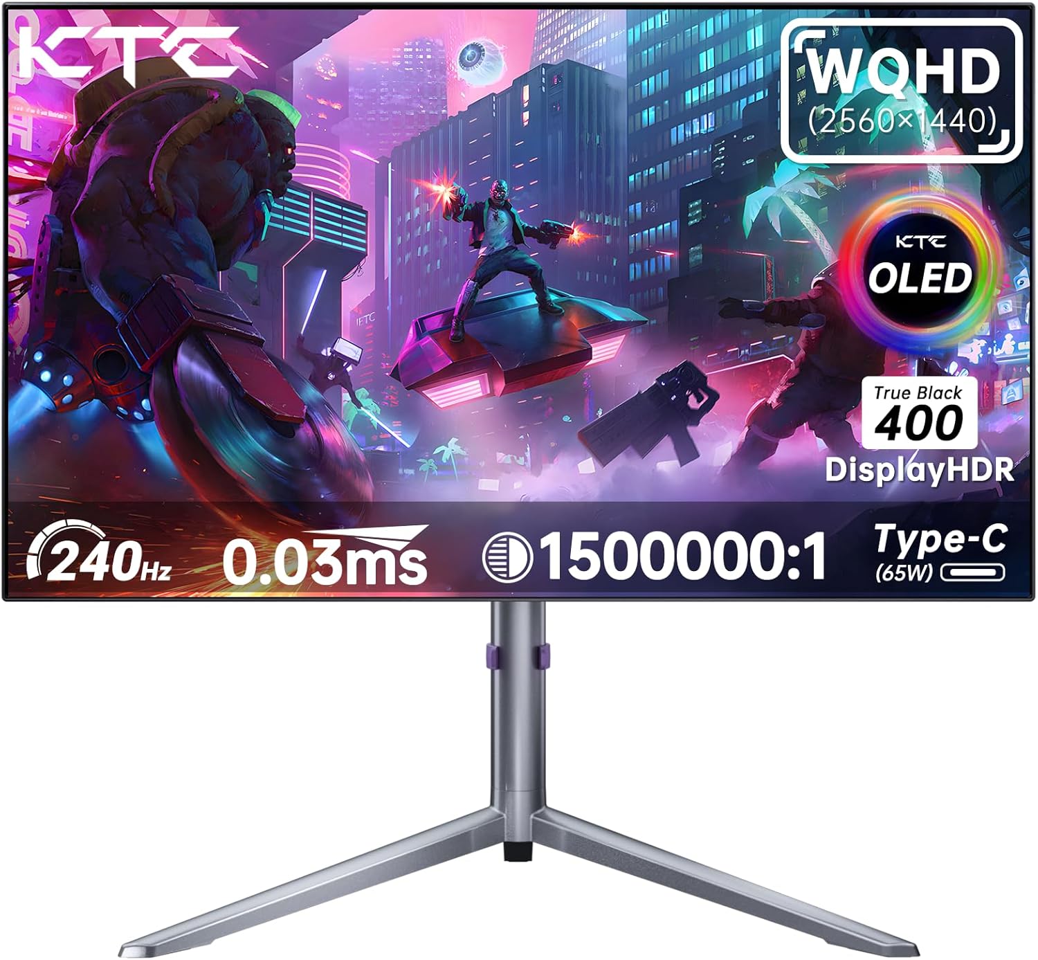 KTC OLED Gaming Monitor, High-Quality 27 Inch Display for Gamers, Exceptional 14...