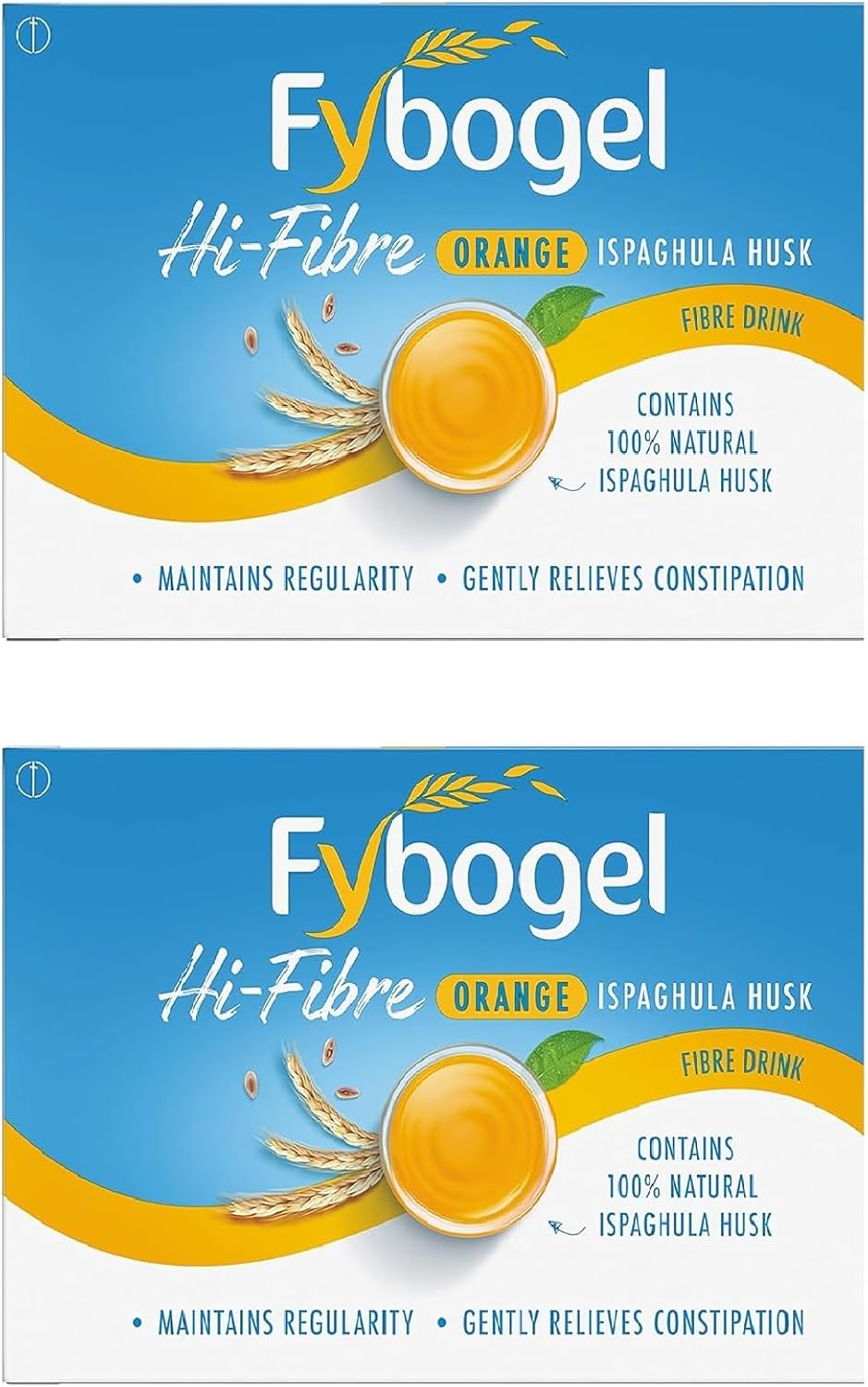 Fybogel Orange Fiber Supplement Sachets, 60 Count - Natural Digestive Support, G...