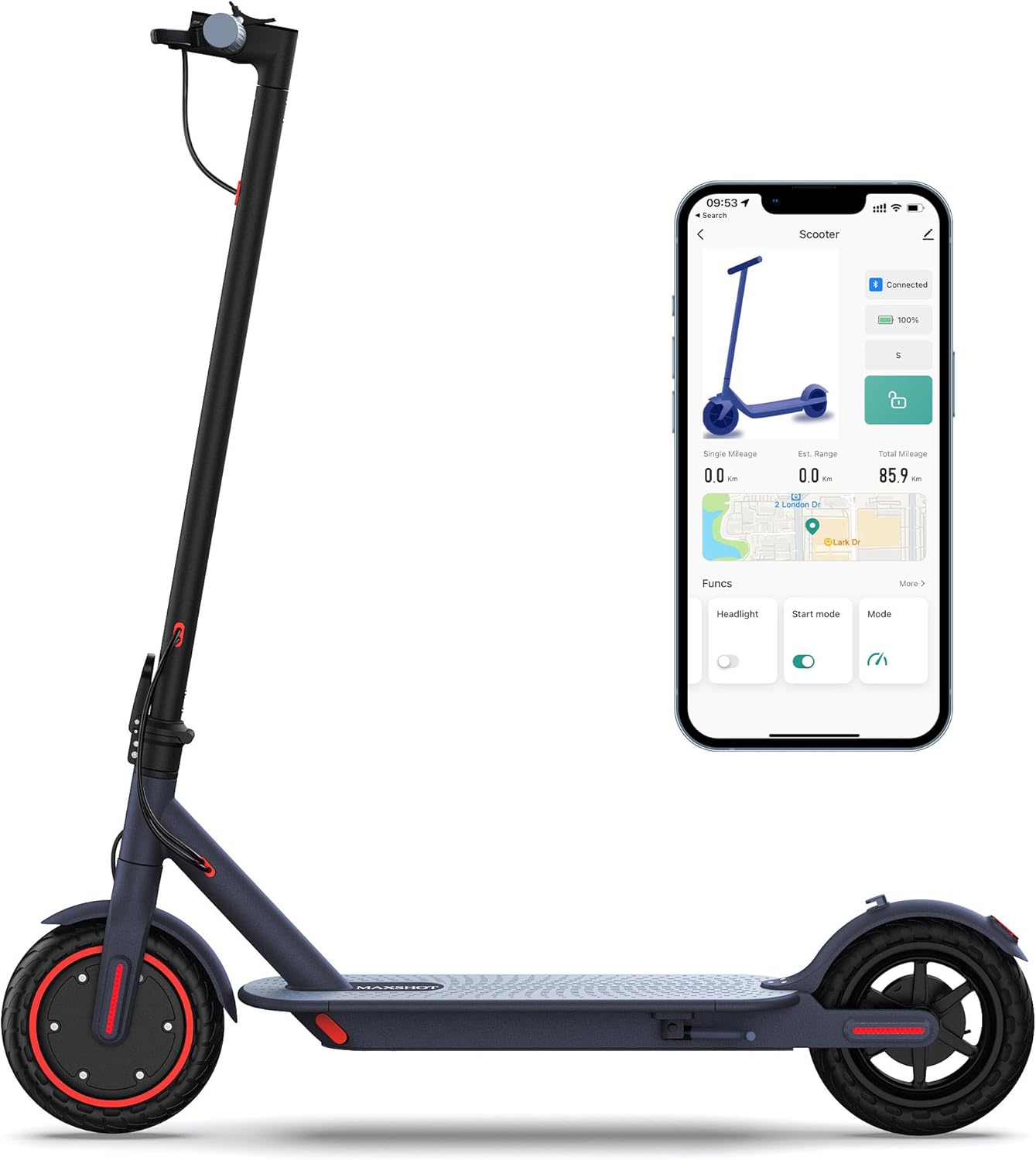 MAXSHOT Electric Scooter for Adults, 8.5/10/14" Tires, 19/22Mph, 350W/500W Motor...