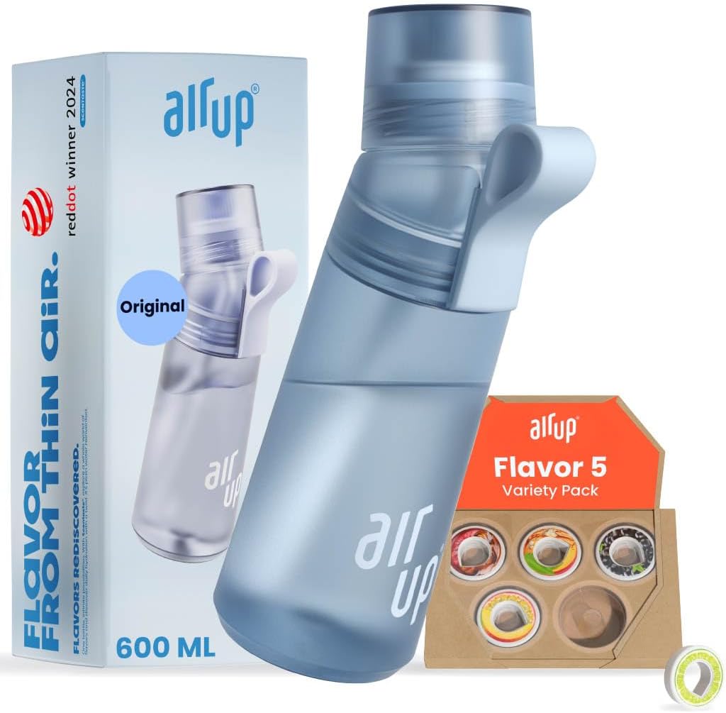 AIR UP® Original water bottle Twist Pro starter set with pods in 5 flavours I 60...