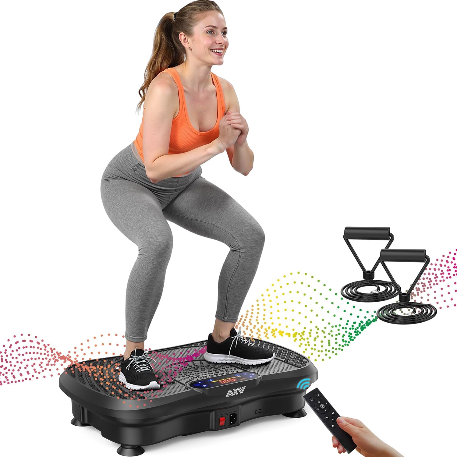 AXV Vibration Plate Fitness Platform Exercise Machine Vibrating Shaking Full Bod...