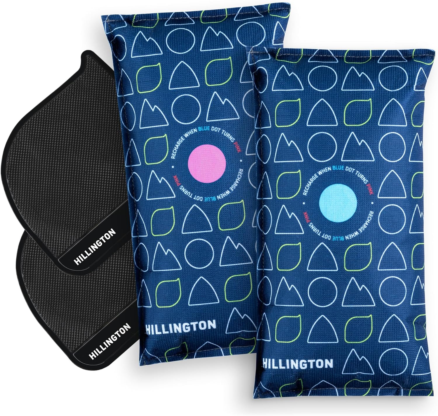 Hillington Reusable Car Interior Dehumidifier Bag and Dashboard Mounting Anti-Sl...