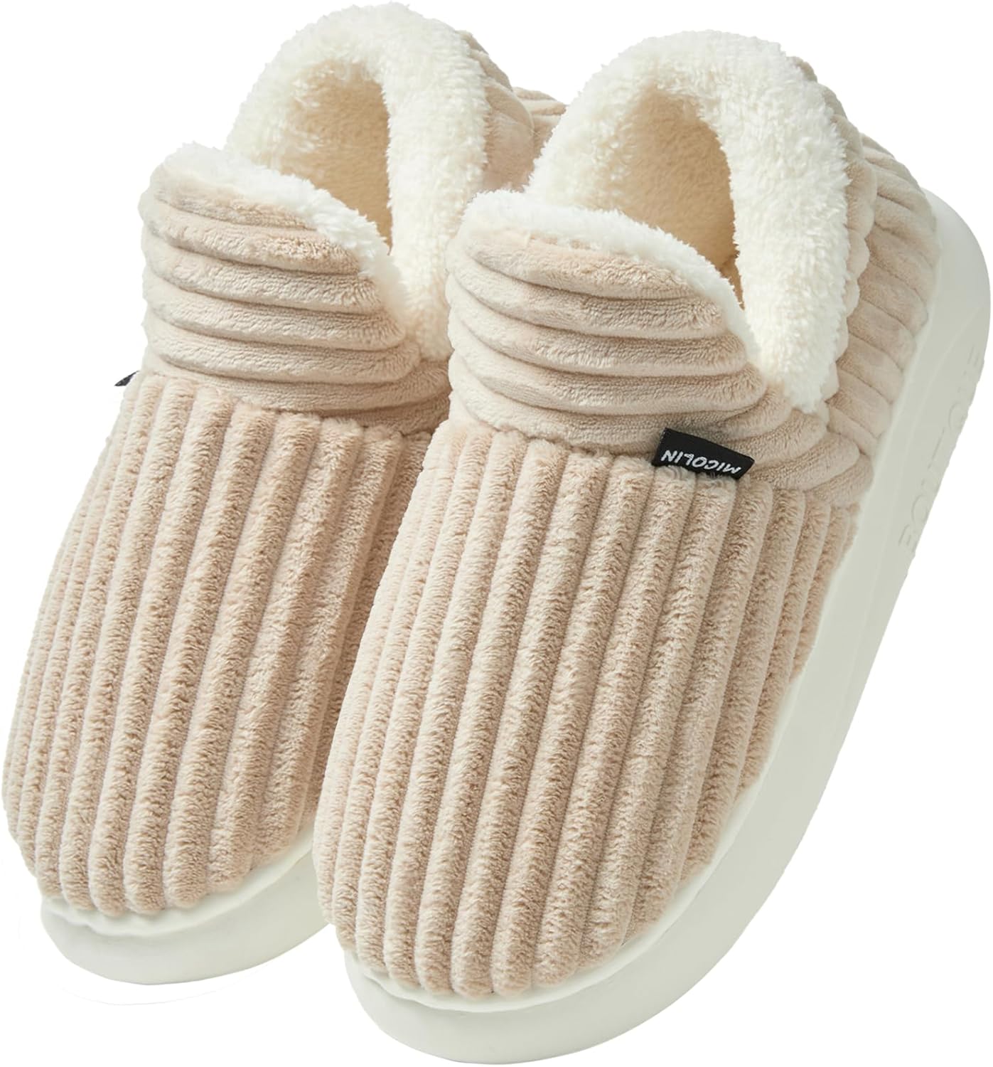 Cozy Women Ladies Clouds Bootie, Unique Corduroy Warm Slippers with Memory Foam,...