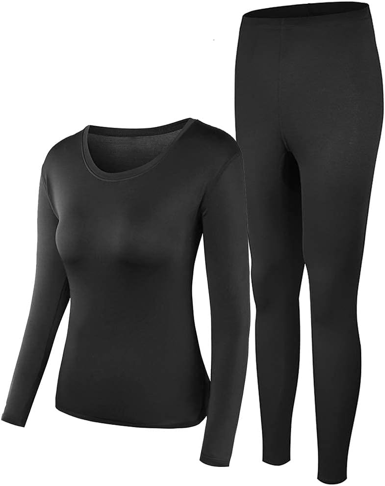 PISIQI Thermal Underwear Women Ultra-Soft Long Johns Set Base Layer Skiing Winte...
