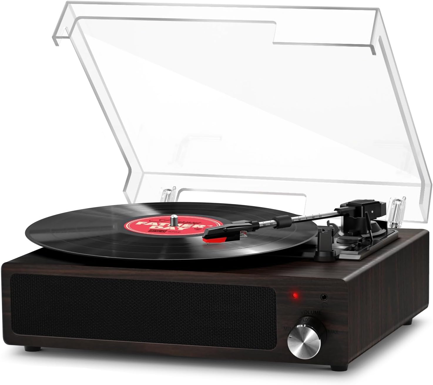 Record Player, FYDEE Vinyl Record Player with Built-in Speakers, Bluetooth vinyl...