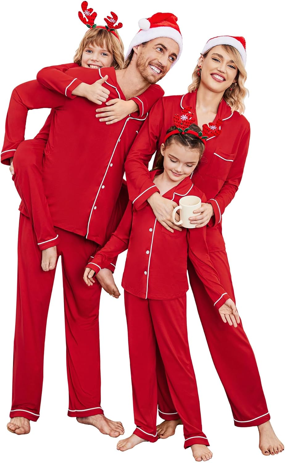 Festive Ekouaer Christmas Family Pajamas, Unique Matching Pajamas for Holidays,...