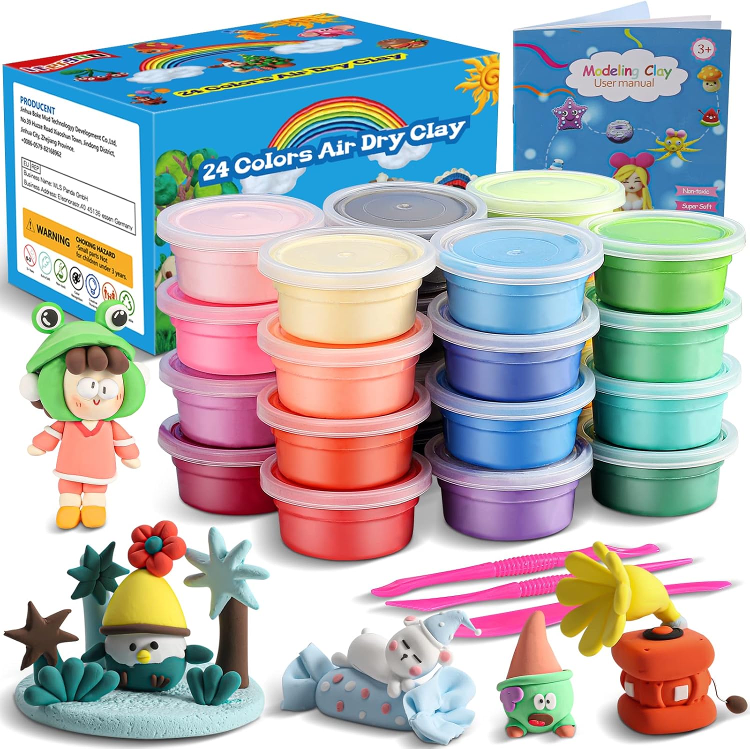 iFergoo Magic Clay 24 Colours Modelling Clay DIY Creative Modelling Dough Modell...