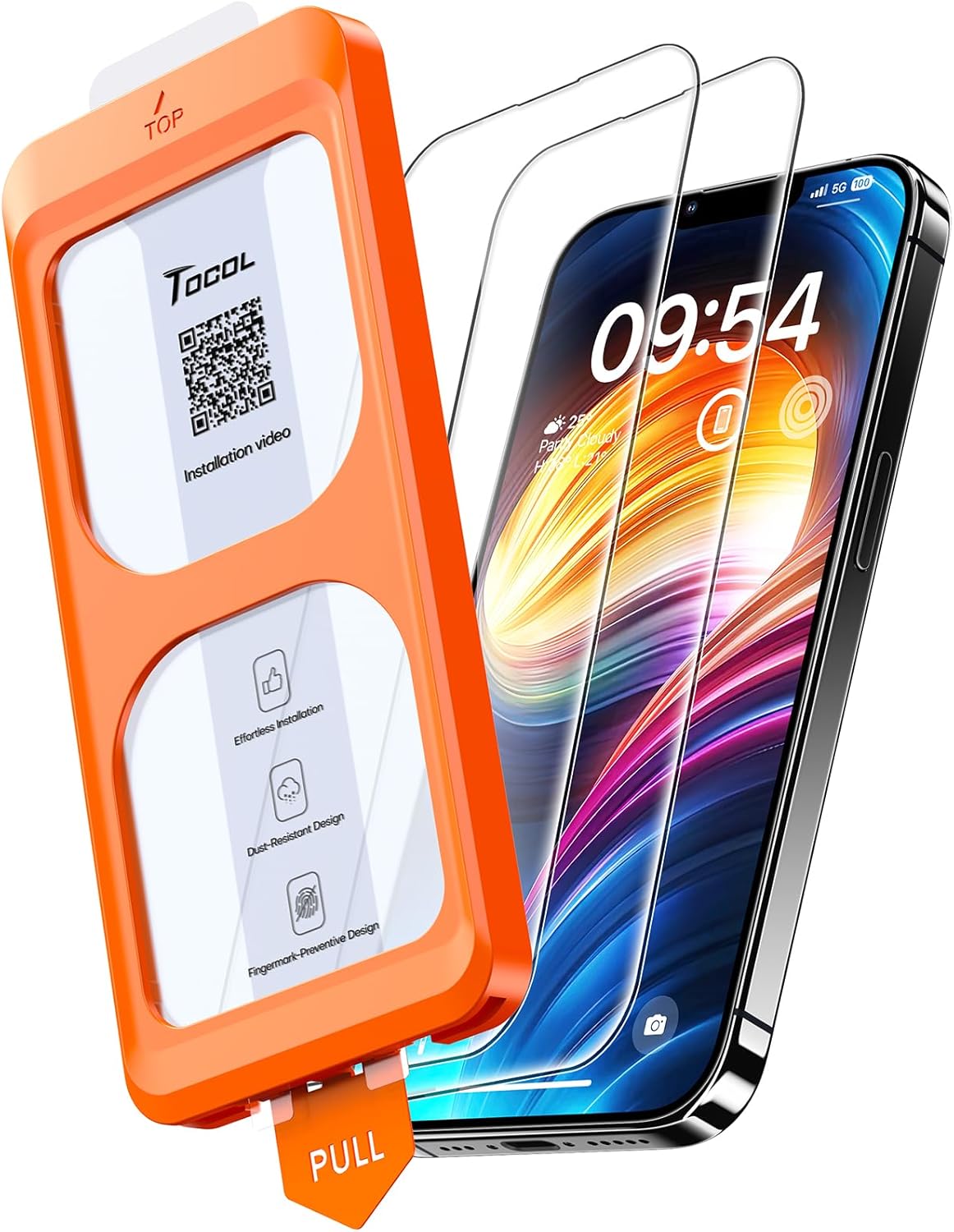 High-Quality TOCOL Screen Protector for iPhone 14, Durable Screen Protector with...