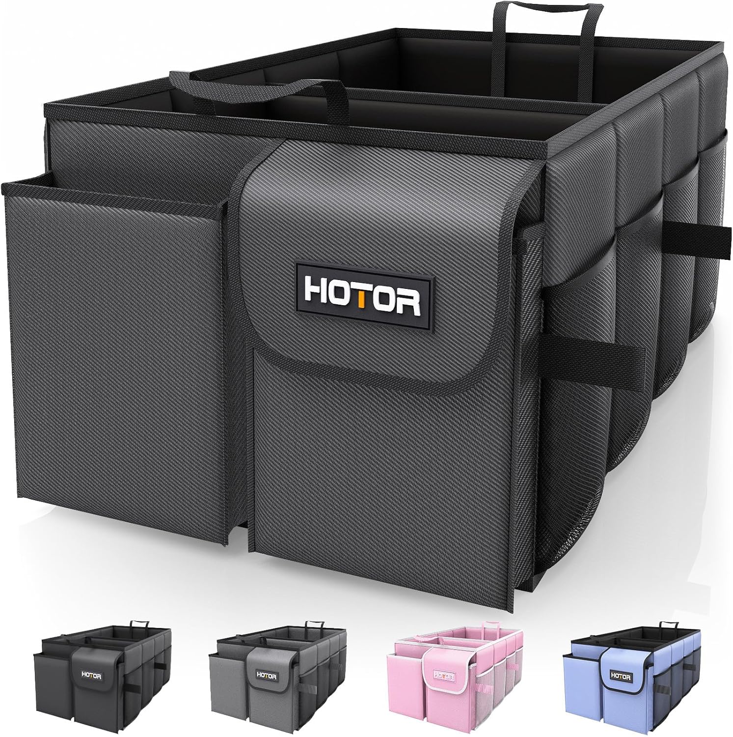 High-Capacity HOTOR Car Boot Organizer, Special Auto Trunk Organizer with Collap...