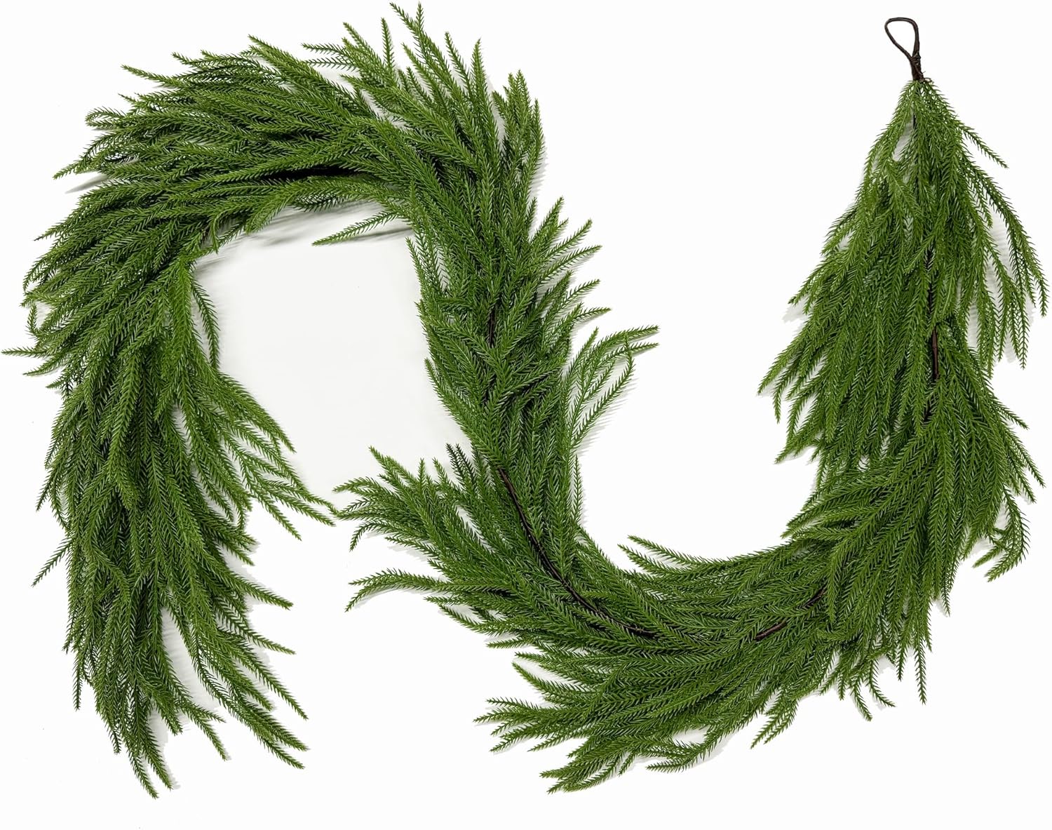 9FT Christmas Garland, Special Norfolk Pine Artificial Greenery Garland for Mant...