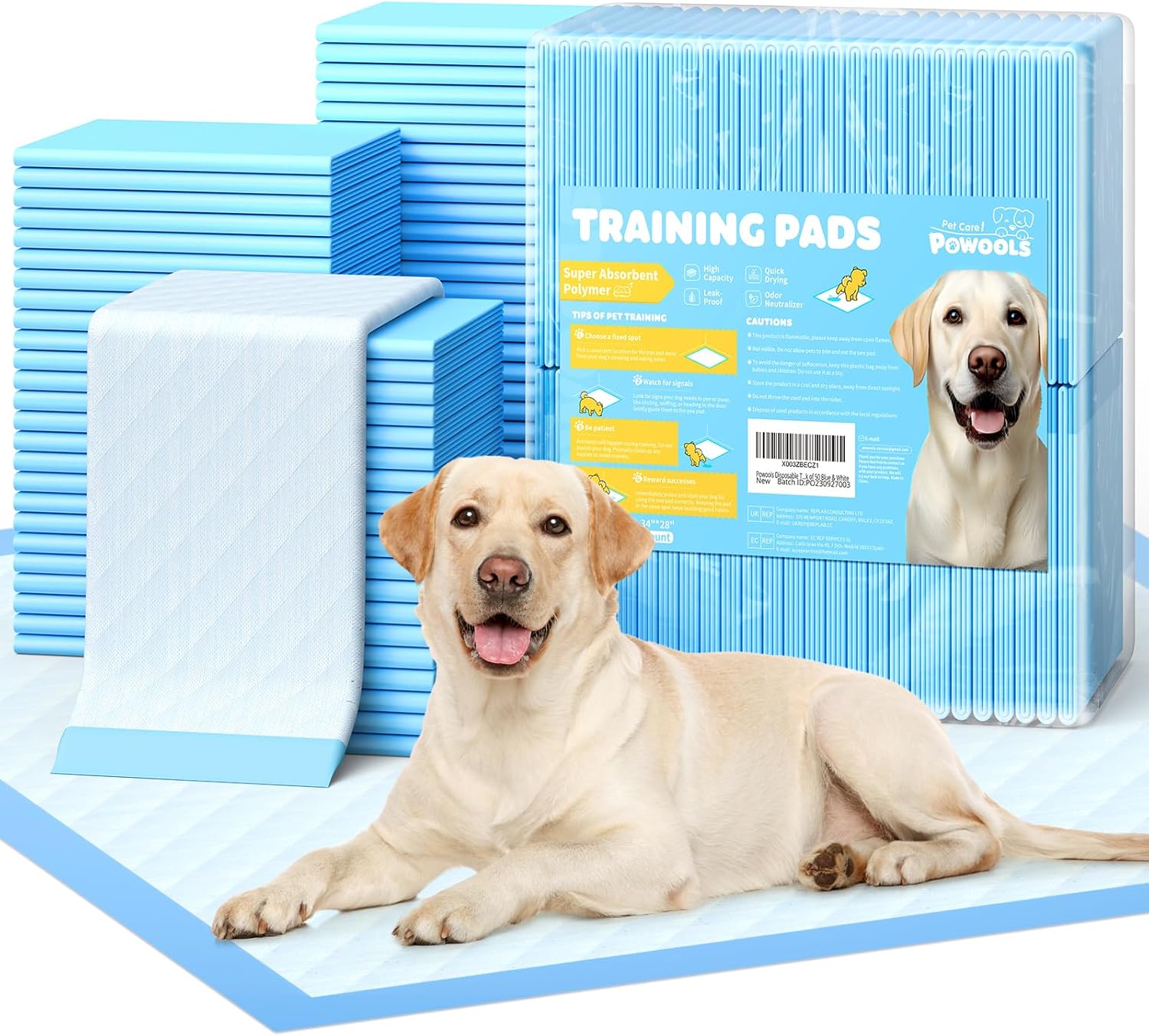 Extra Large Puppy Pads 86 x 70 cm, Pack of 50, Pee Pads for Dogs Potty Training...