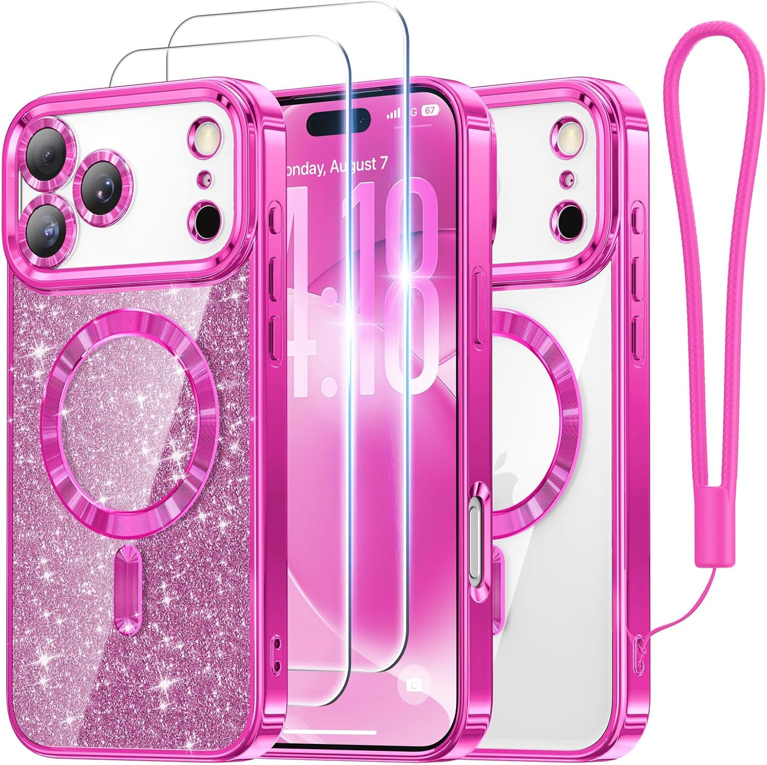 Meifigno iPhone 17 Pro Case, Special Phone Case for 6.3" Display, Elegant Glitte...