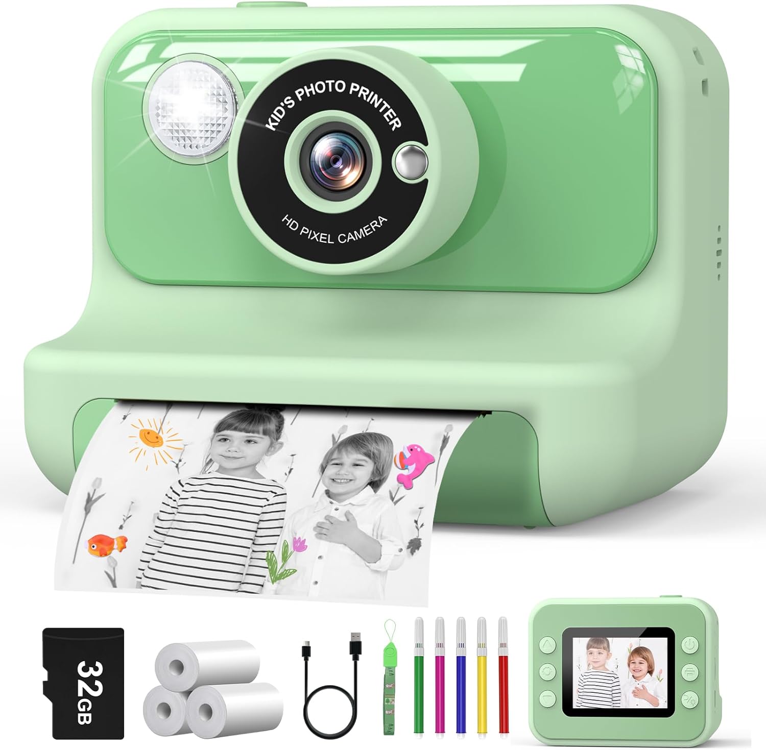 Hangrui Kids Camera, Special Instant Camera for Kids, High-Quality Kids Camera w...