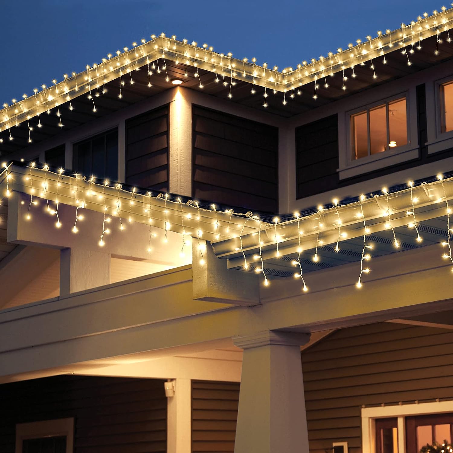 High-Quality Sumairs Icicle Lights, Special Outdoor Christmas Lights with 9M 240...