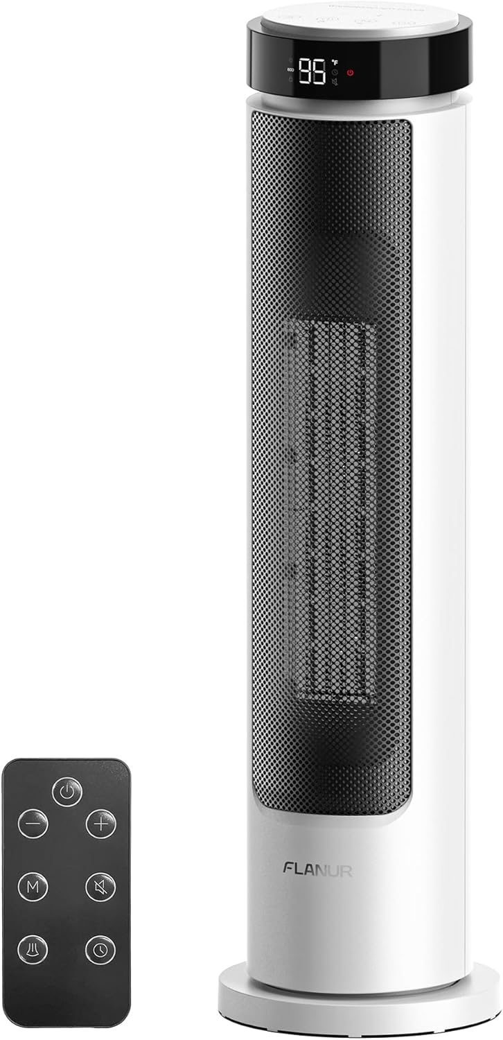2000W Electric Heaters, Innovative Tower Fan Heater for Home with Programmable T...