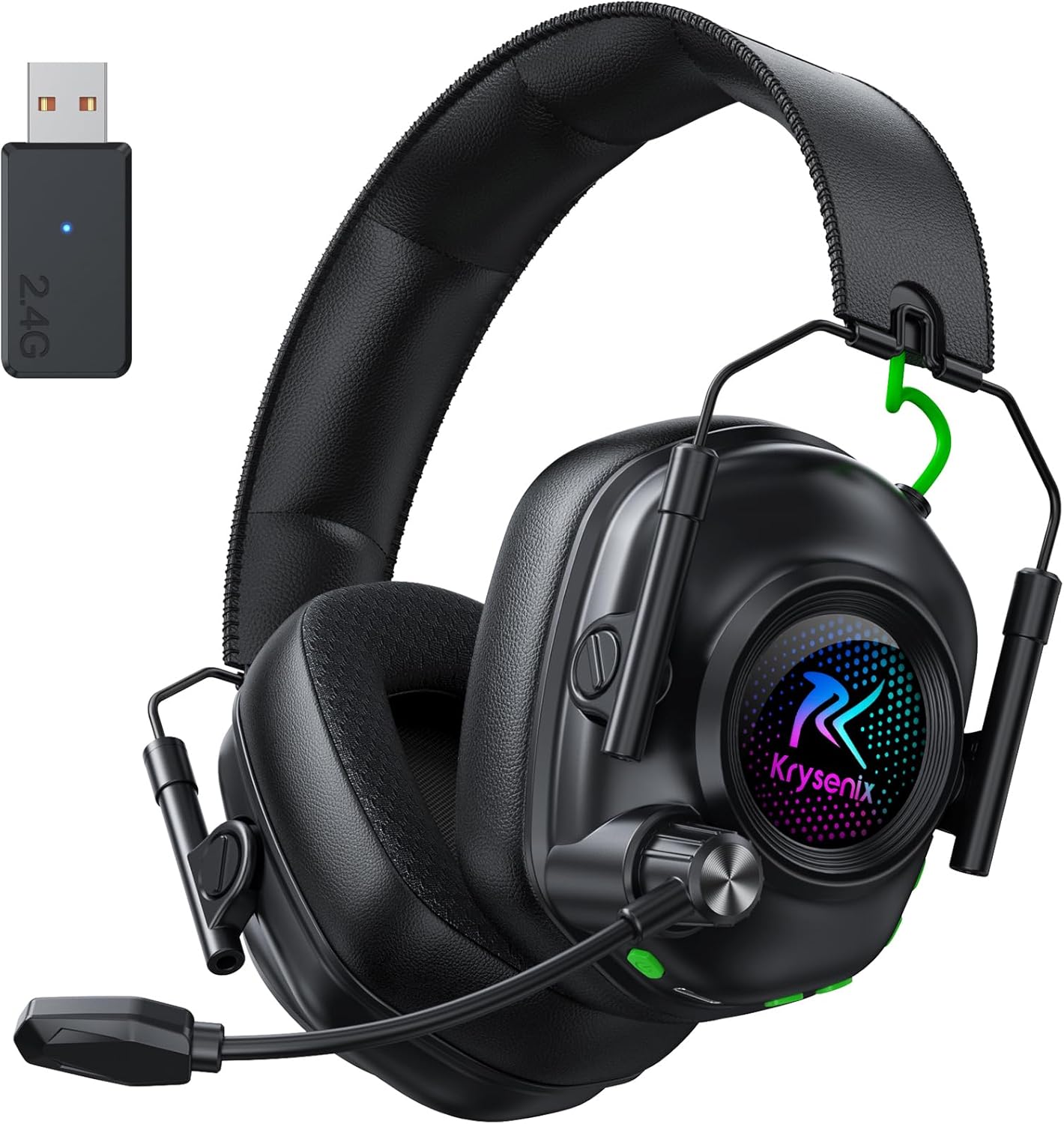 Wireless Gaming Headset for PS5, PS4, PC, Switch, Mac, 2.4 GHz Wireless & Blueto...