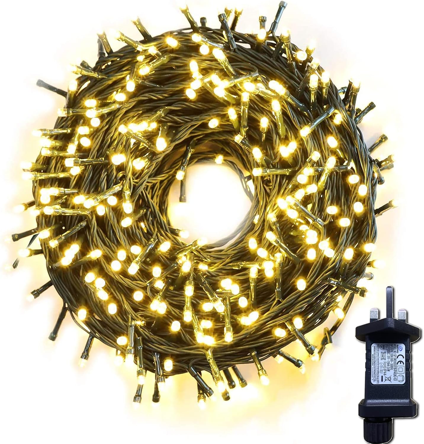 Gresonic 750 LED Christmas Lights, Special Indoor Fairy Lights with Warm White G...
