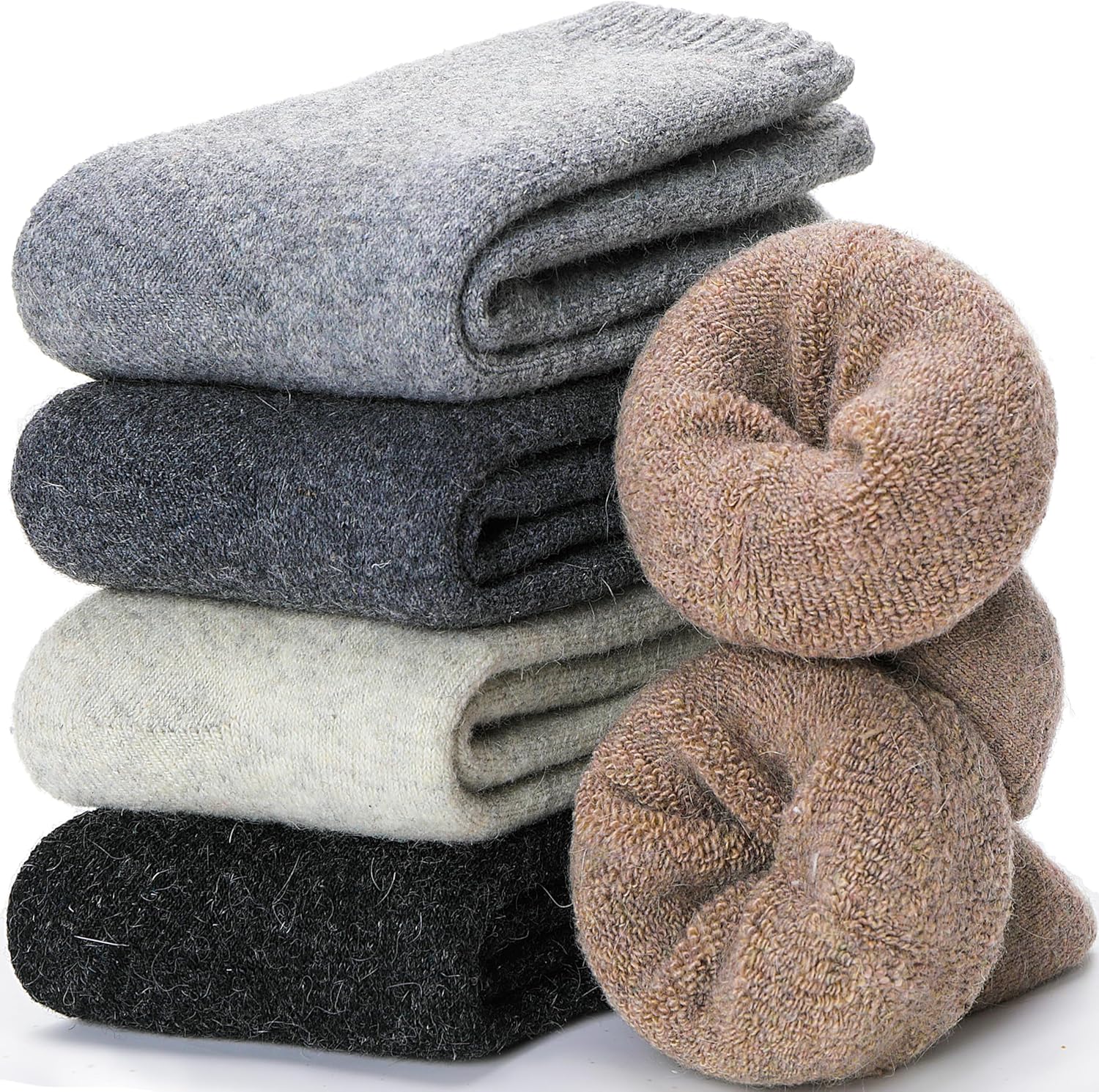 EBMORE Womens Merino Wool Thermal Socks Warm Winter Thick Walking Cosy Boot Crew...