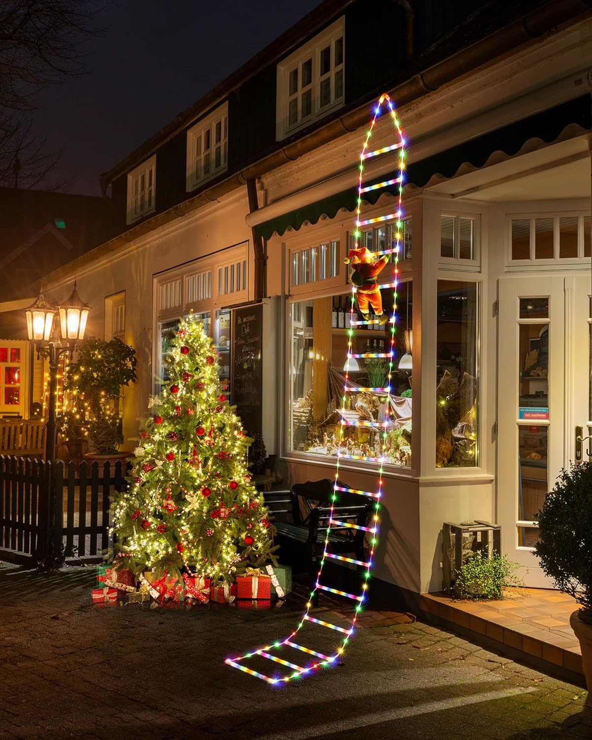 Special iShabao 9.8Ft Christmas Lights, Unique Ladder Christmas Lights with Sant...