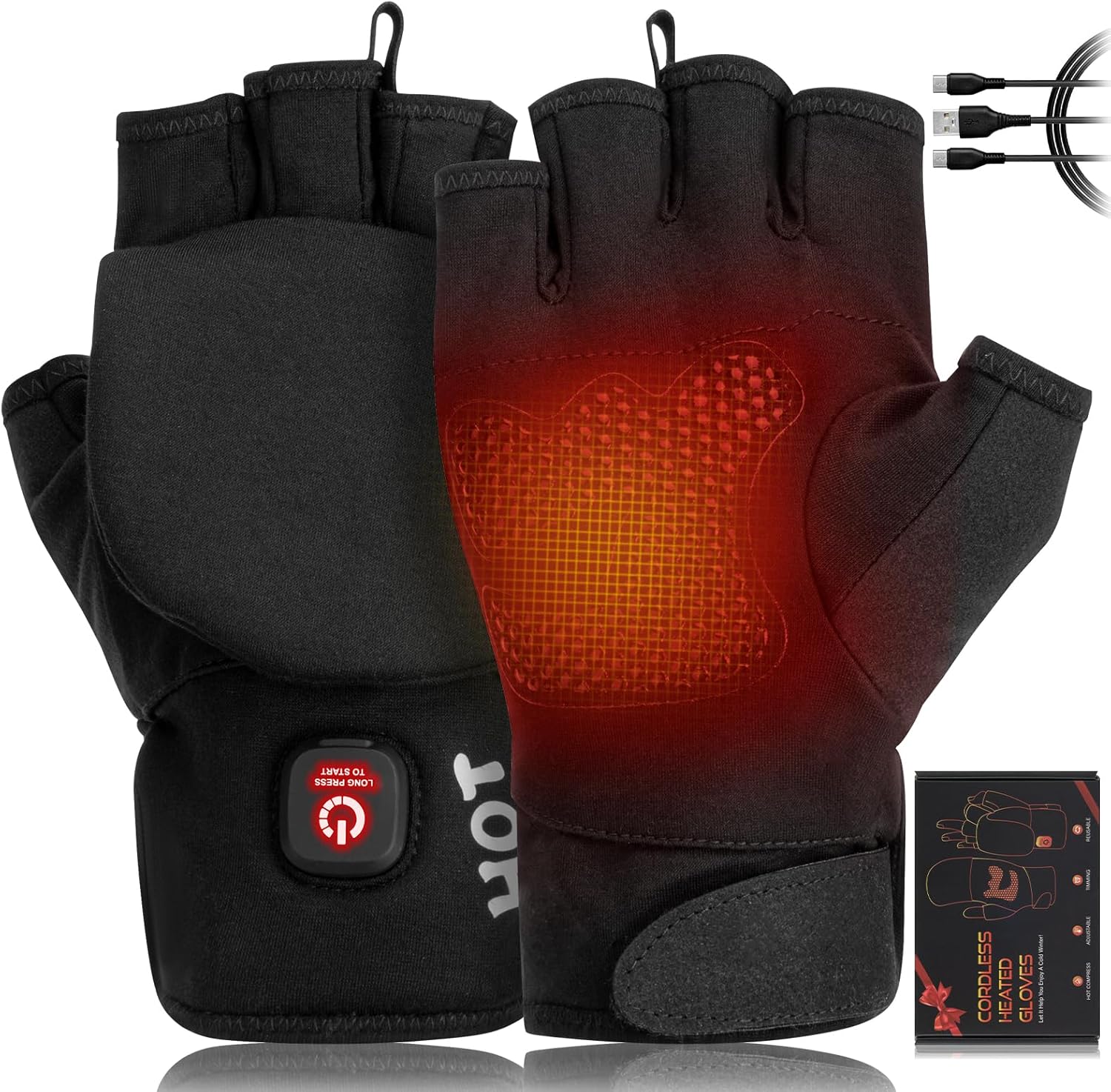 Heated Gloves, Innovative Rechargeable Heated Gloves for Men and Women, Unique F...