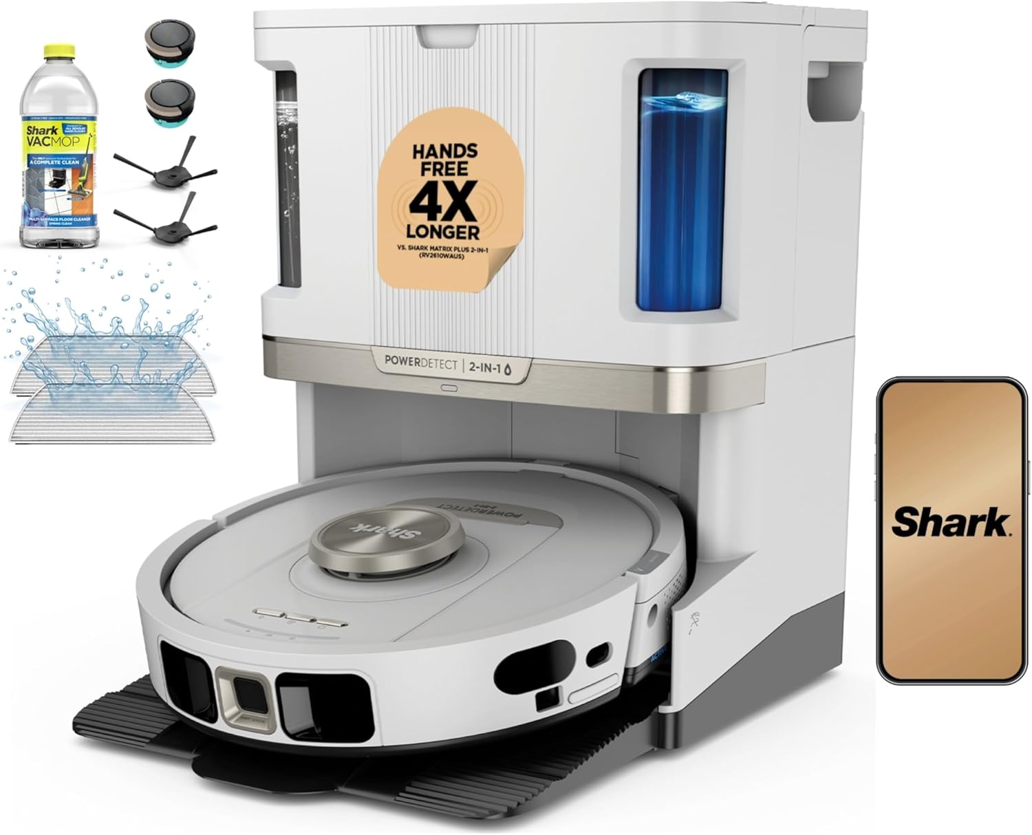 Shark Robot Vacuum & Mop Combo, PowerDetect NeverTouch Pro,Self-Emptying,Self-Re...