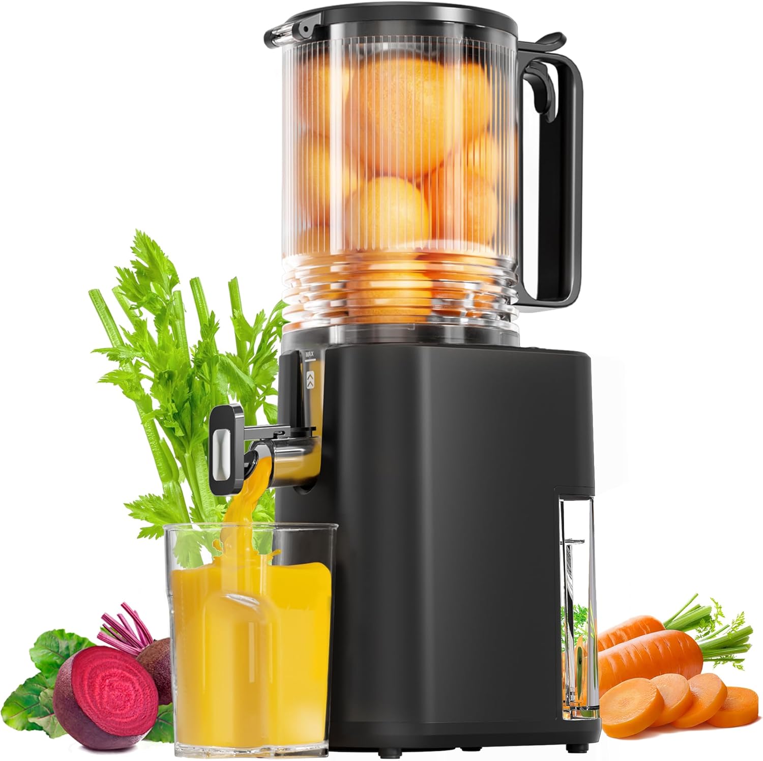 Premium Cold Press Juicer, Innovative Juicer Machine With 5.5inch Wide Feed Chut...