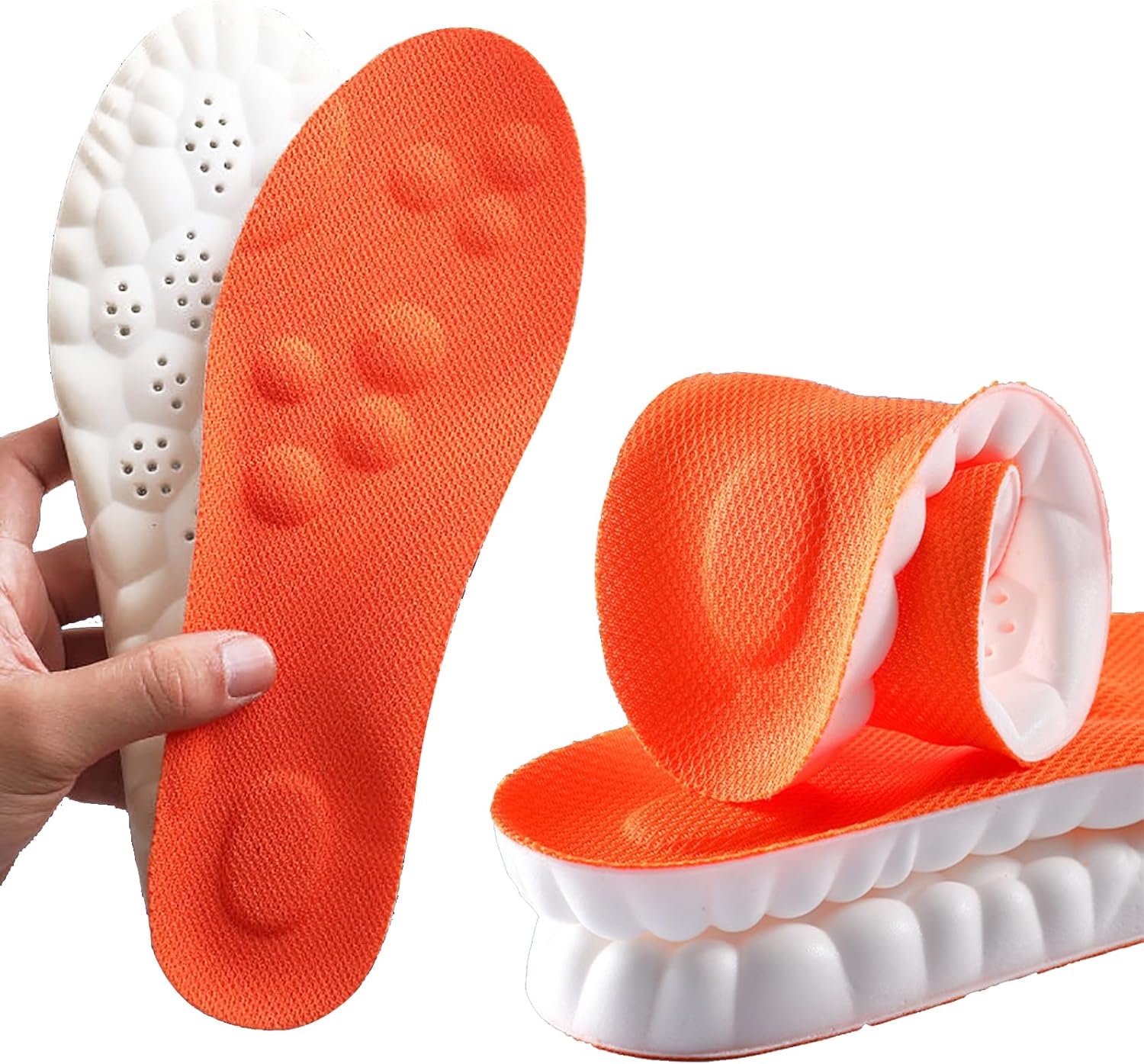 Memory Foam Insoles with Arch Support for Women Men, Comfort Massage Insoles Rep...