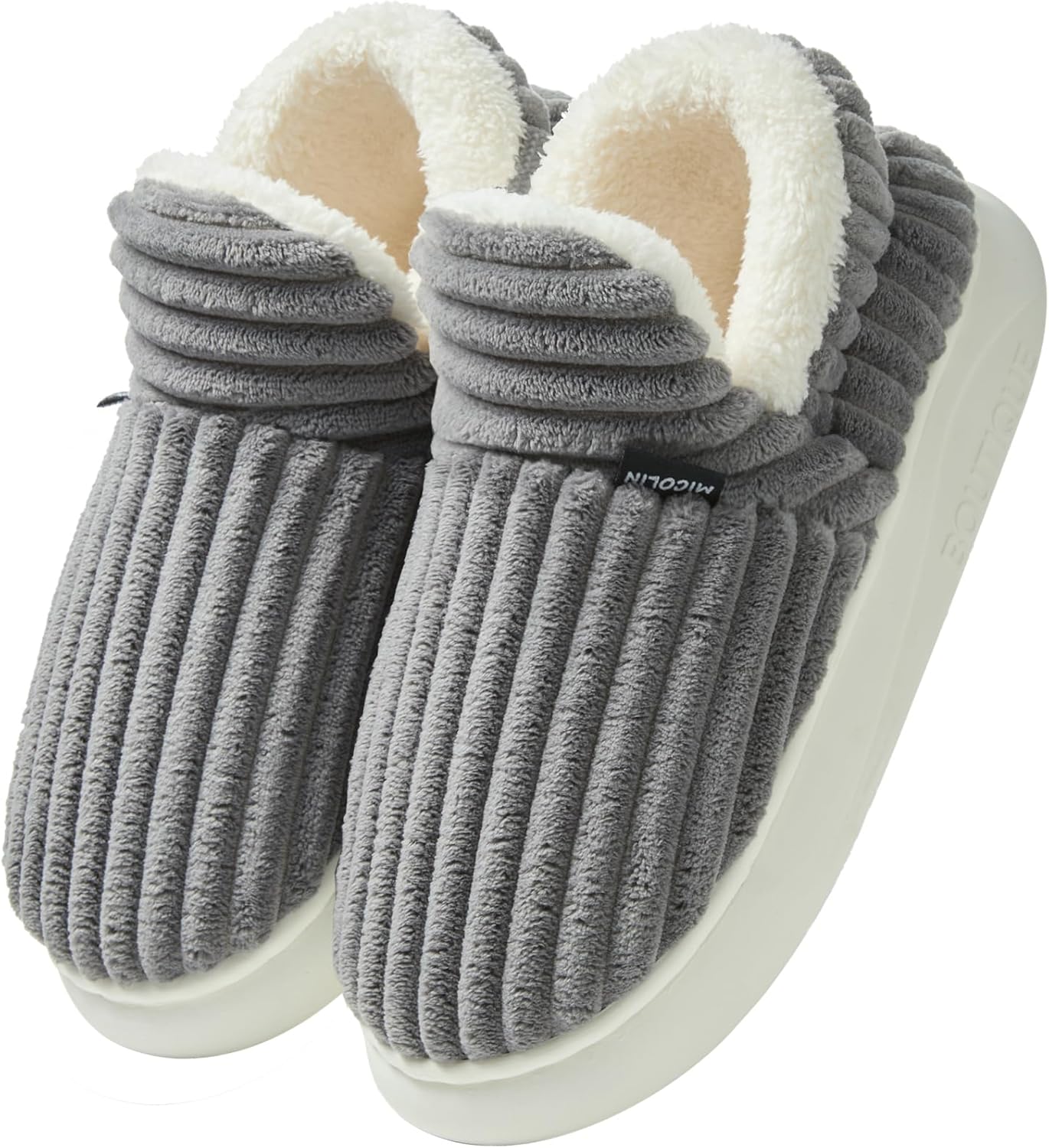Corduroy Slippers, Unique Women's Winter Bootie Slippers with Cozy Memory Foam,...