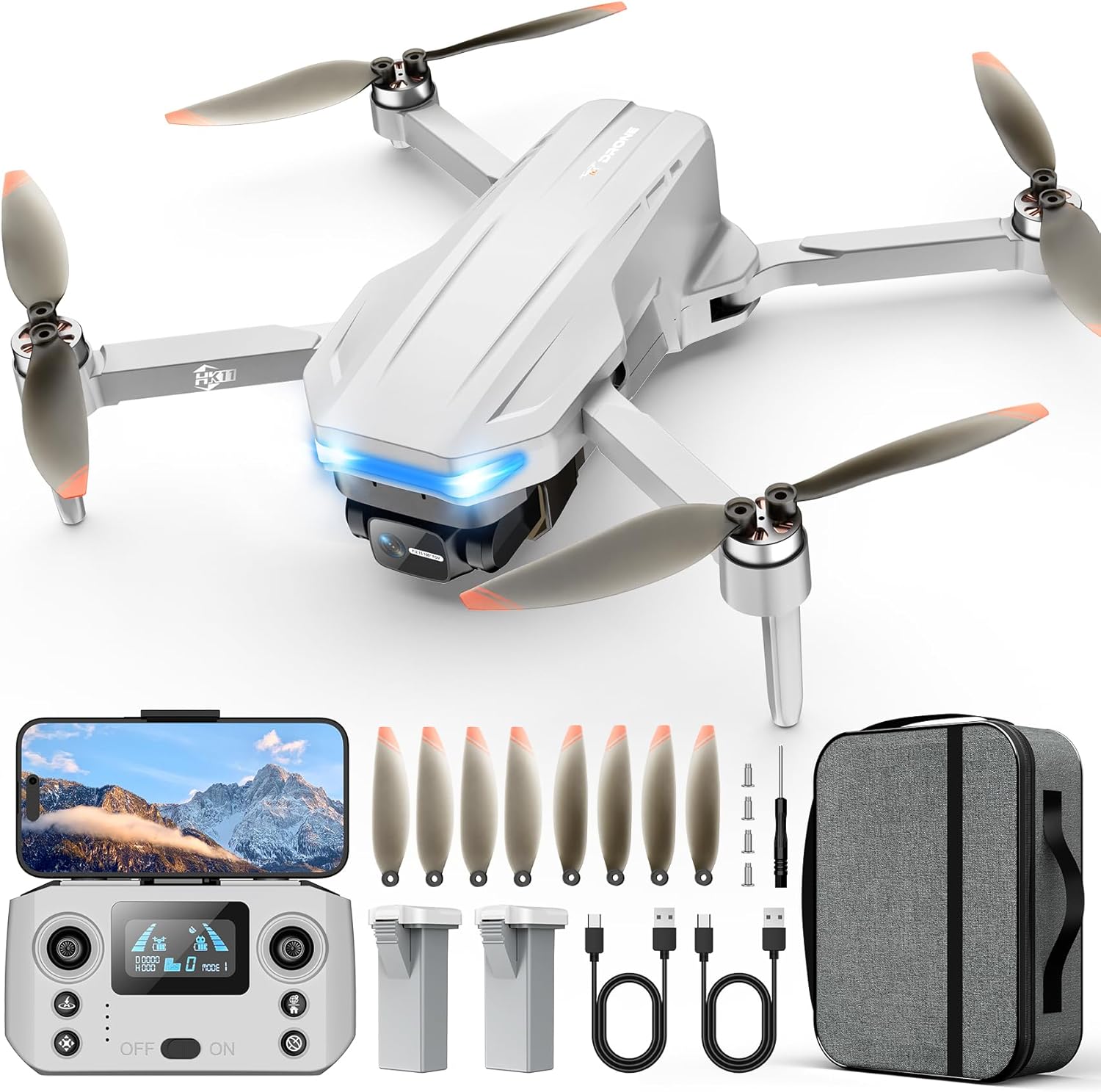 Drones with Camera for Adults 4K, GPS Auto Return, Waypoint Flight, Orbit Fly, G...