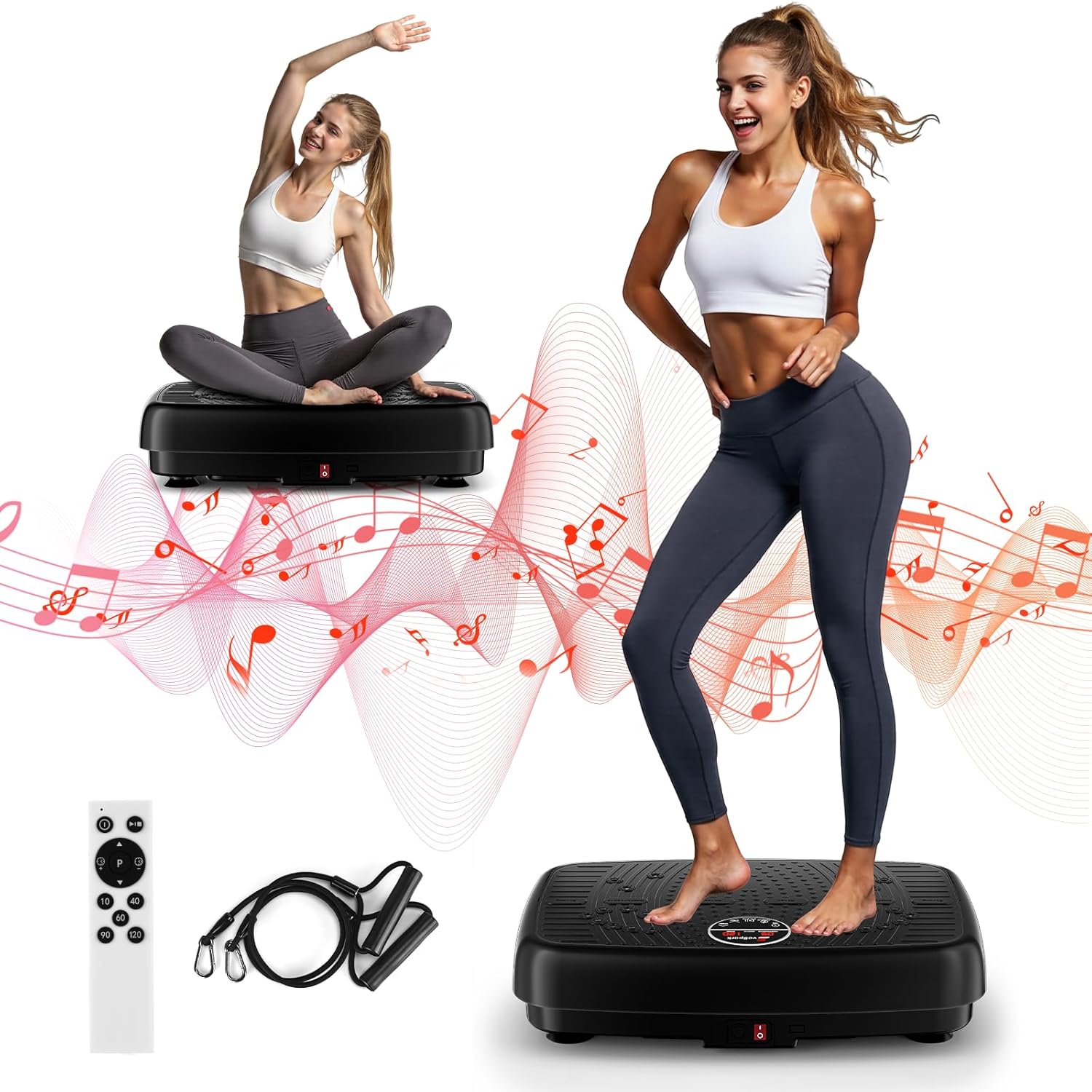 High-Quality Vibration Plate, Upgraded Exercise Machine for Lymphatic Drainage,...