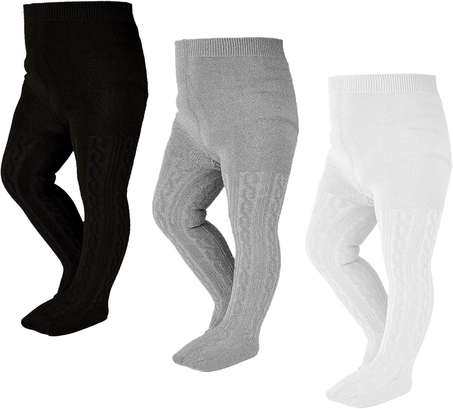 EPEIUS Baby Girl Tights Thick Cable Knit Leggings Stockings Cotton Pantyhose for...