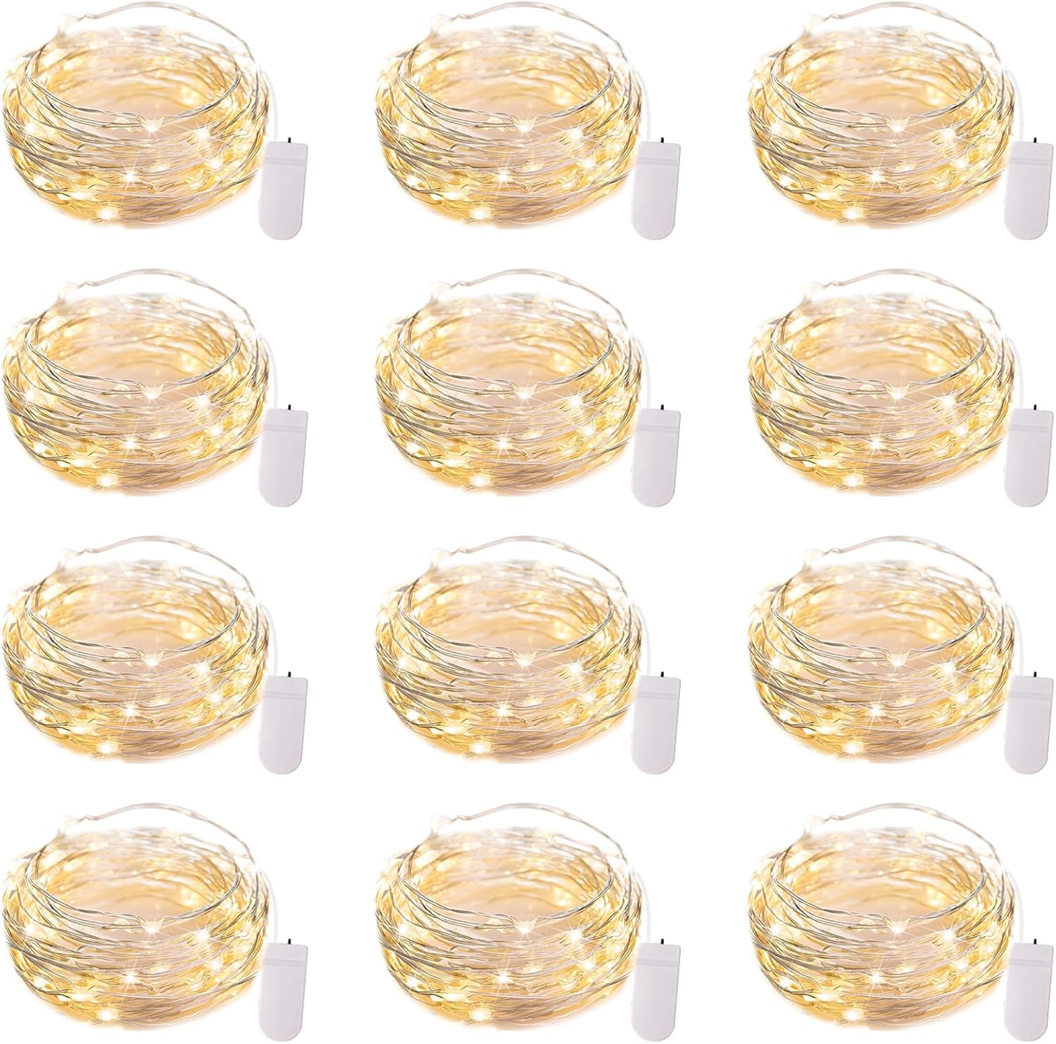 Brightown 12 Pack LED Fairy Lights Battery Operated String Lights - 7ft 20LED Wa...