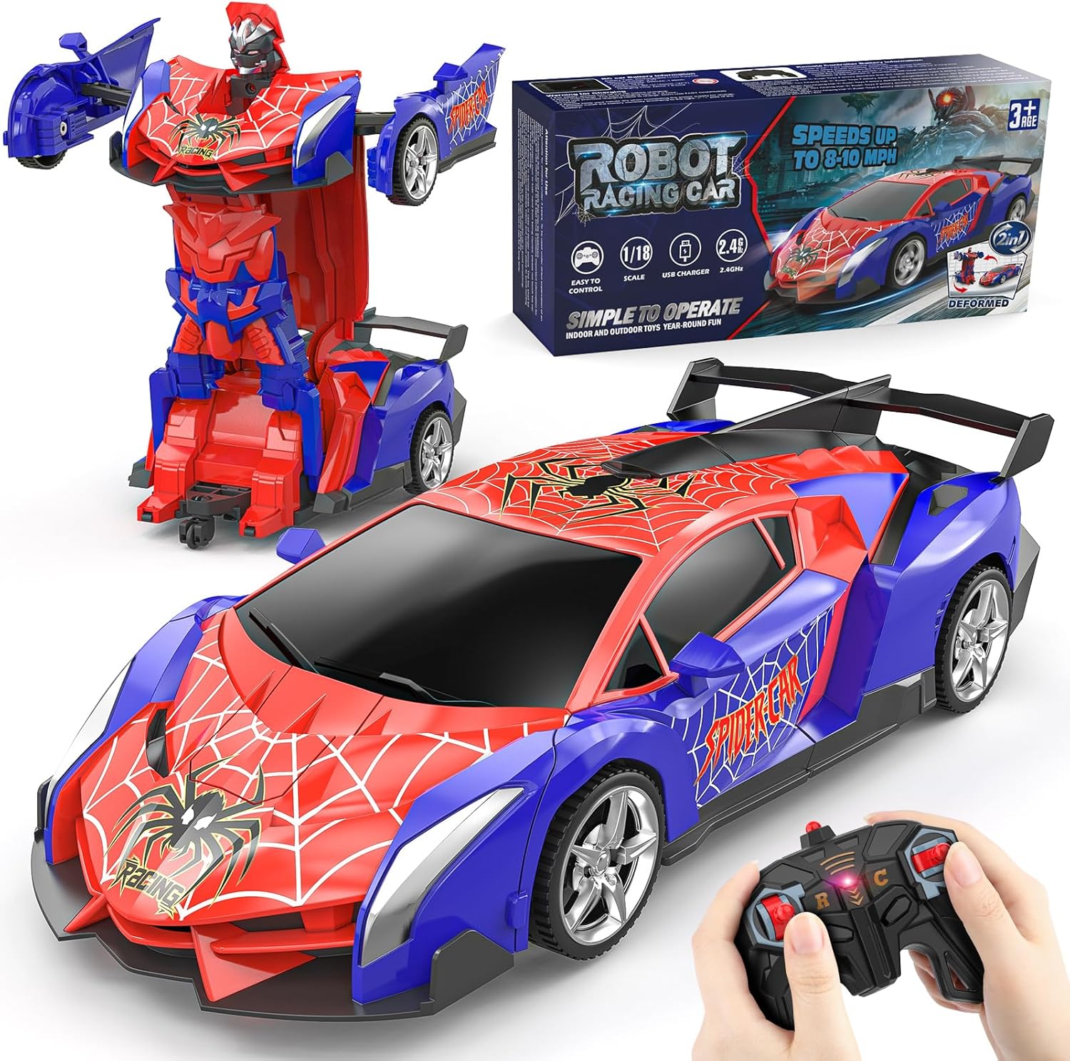 Innovative Spider Remote Control Robot Car, Unique Transforming RC Car for Engag...