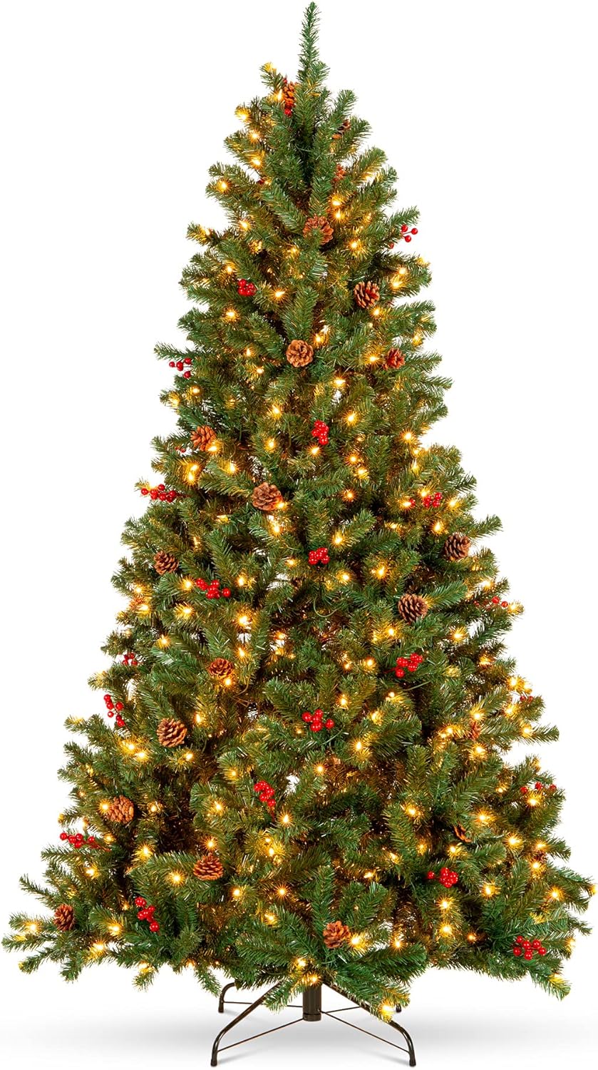 Best Choice Products 6ft Pre-Lit Pre-Decorated Spruce Hinged Artificial Christma...