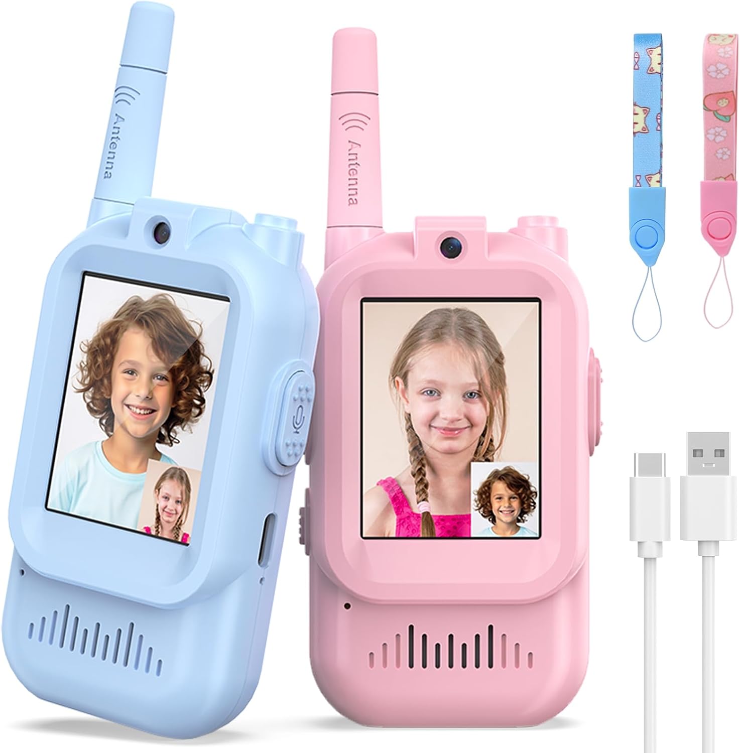 Walkie Talkies for Kids Pack of 2, Rechargeable Long Range Two Way Radios Toys f...